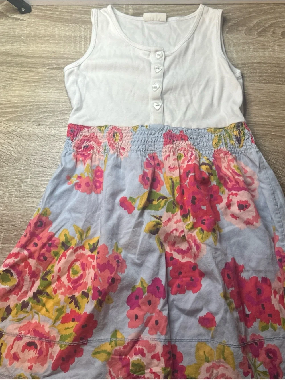 Mini Boden girls' mixed-media dress Small Spot Size 5/6